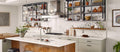 Calacatta Laza 112x26 2 cm Polished Quartz Prefab