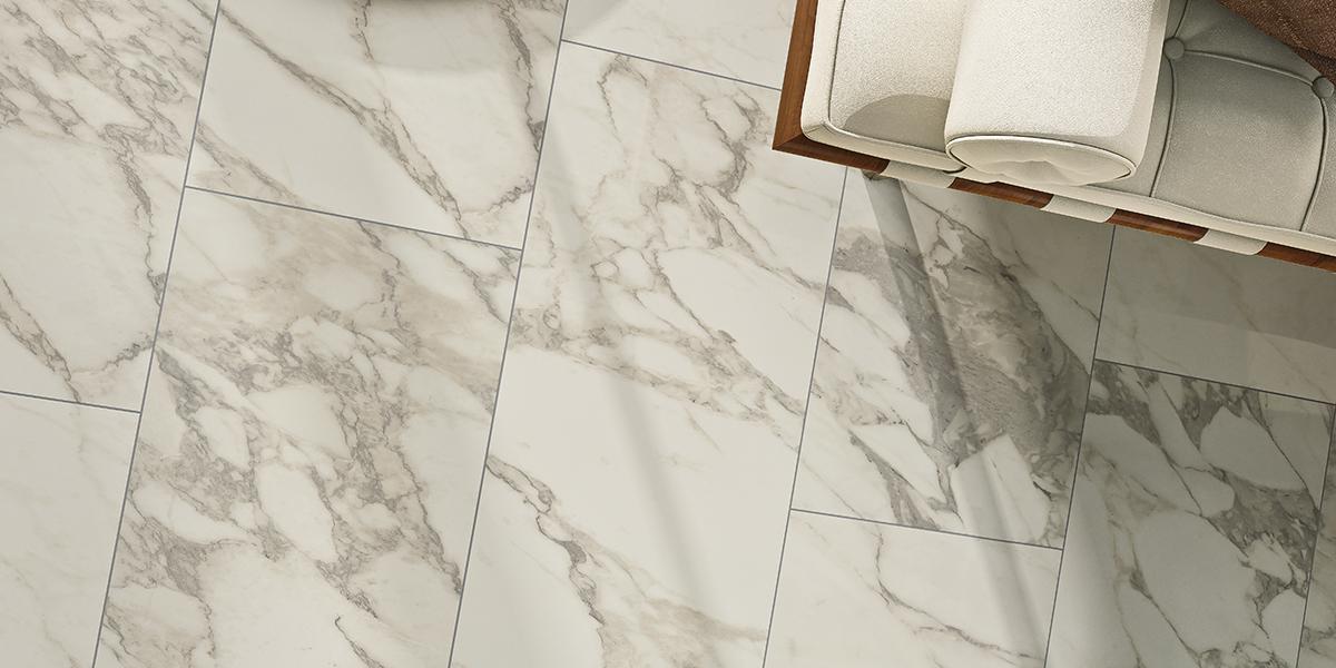 Carrara Select Arabescato Polished 24x48 Porcelain  Tile