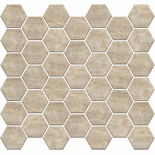 Carrara Select Paonazzo 2x2 Hexagon Honed Porcelain  Mosaic
