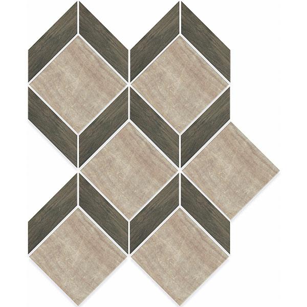 Carrara Select Paonazzo Tiziano Honed Porcelain  Mosaic