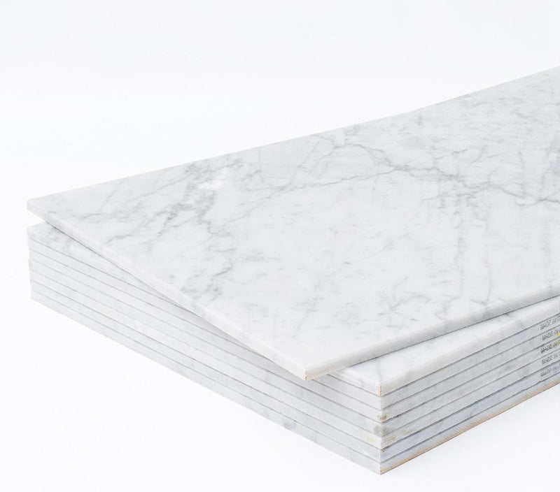 Carrara White Marble Tile 18x36 Polished