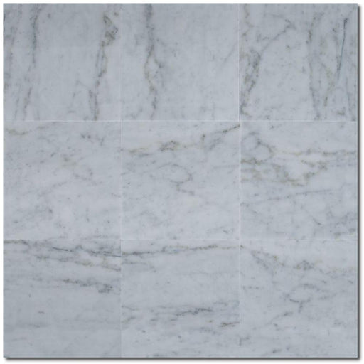 Carrara White Marble Tile 24x24 Honed