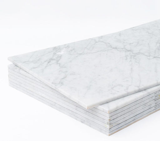 Carrara White Marble Tile 6x12 Polished
