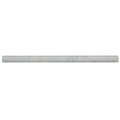 Carrara White Marble Trim 3/4x12 Honed     Pencil Liner
