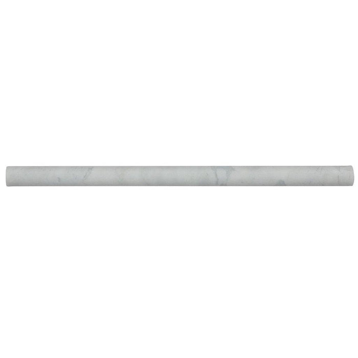 Carrara White Marble Trim 3/4x12 Honed     Pencil Liner