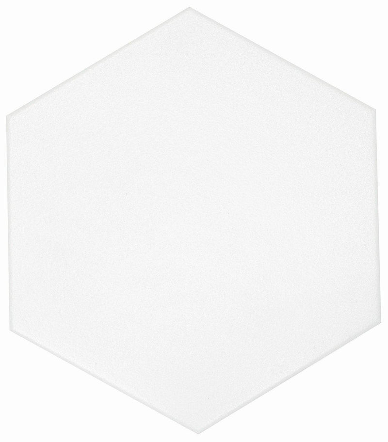 Casablanca Solid White Matte 8x9 Gres Stoneware  Tile