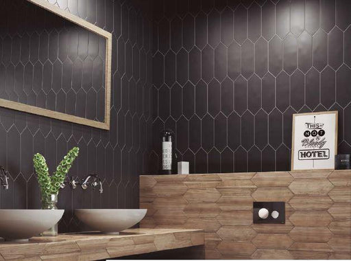 Castillo Black Matte 4x12 Porcelain  Tile