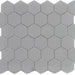 Cc Mosaics Gray 2x2 Hexagon Matte Porcelain  Mosaic