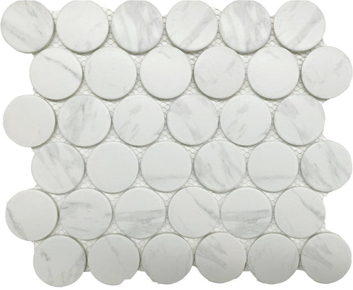 Cc Mosaics Plus Carrara 2x2  Matte Porcelain  Mosaic