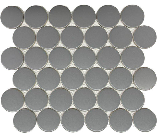 Cc Mosaics Plus Gray 2x2  Matte Porcelain  Mosaic
