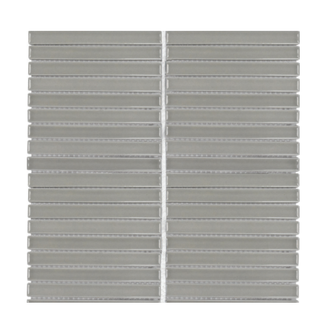Cc Mosaics Plus Tender Gray Stacked  Porcelain  Mosaic