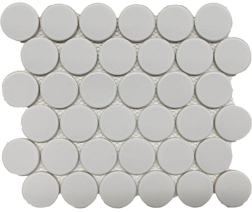 Cc Mosaics Plus White 2x2  Glossy Porcelain  Mosaic