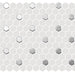 Cc Mosaics Plus White Silver 1x1 Hexagon Matte Porcelain  Mosaic