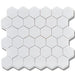 Cc Mosaics White 2x2 Hexagon Matte Porcelain  Mosaic