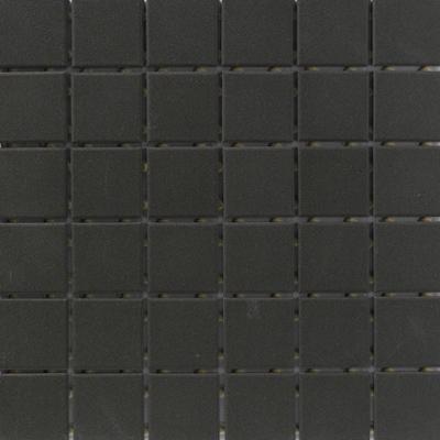 Cc Porcelain Black Square Matte   Mosaic