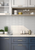 Cc Textures White Ice Wavy Matte 4x10 Ceramic  Tile