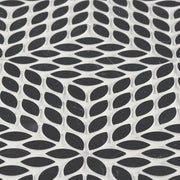 Celeste Nero Marquina Calacatta Losanna Leaf Honed Marble  Mosaic