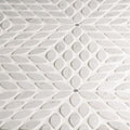 Celeste White Carrara Bardiglio Leaf Honed Marble  Mosaic