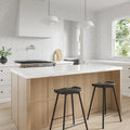 Celeste White Carrara Bardiglio Leaf Honed Marble  Mosaic
