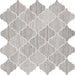 Chenille White 3x3 Baroque Polished Limestone  Mosaic