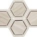 Chenille White 6x6 Hexagon Honed Limestone  Mosaic