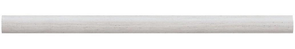 Chenille White Limestone Trim 1/2x12 Polished     Pencilrail