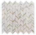 Chevron Herringbone Calacatta Gold Polished Marble  Mosaic