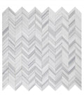 Chevron Herringbone Marmala White Honed Marble  Mosaic