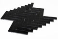 Chevron Herringbone Marquina 1x4  Polished Marble  Mosaic