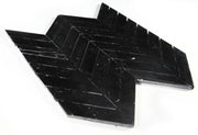 Chevron Herringbone Marquina Polished Marble  Mosaic
