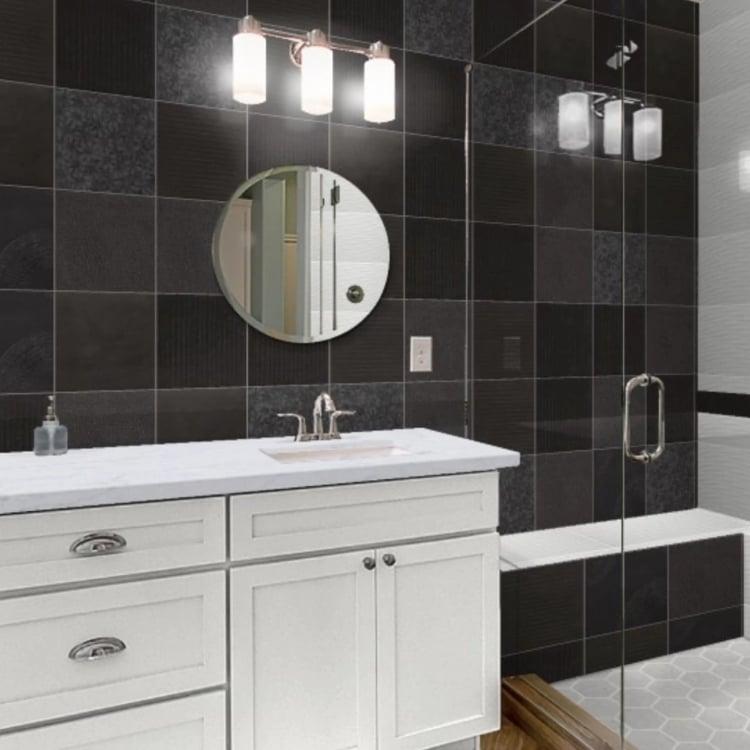 Chymia Mix 1 Black 12x12 Porcelain  Tile