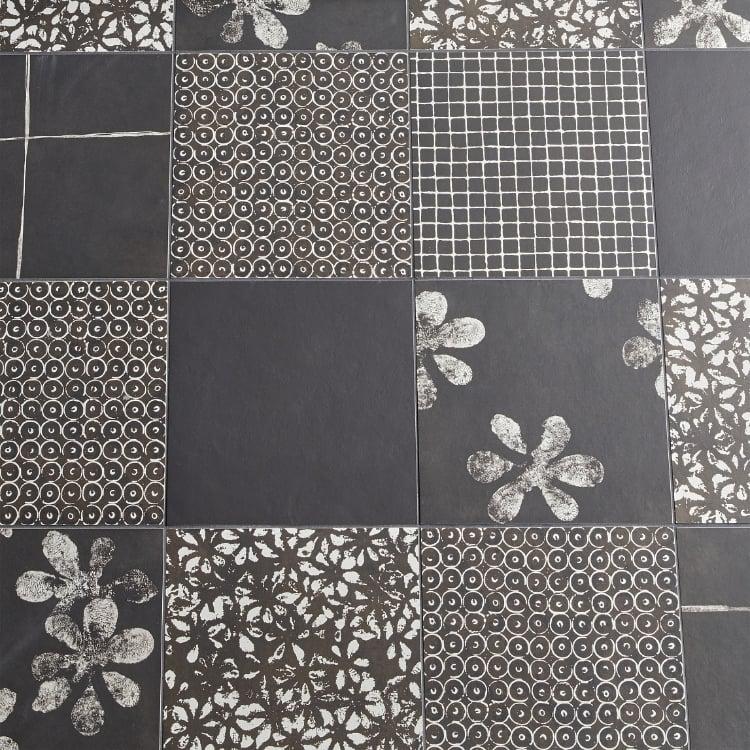 Chymia Mix 2 Black 12x12 Porcelain  Tile