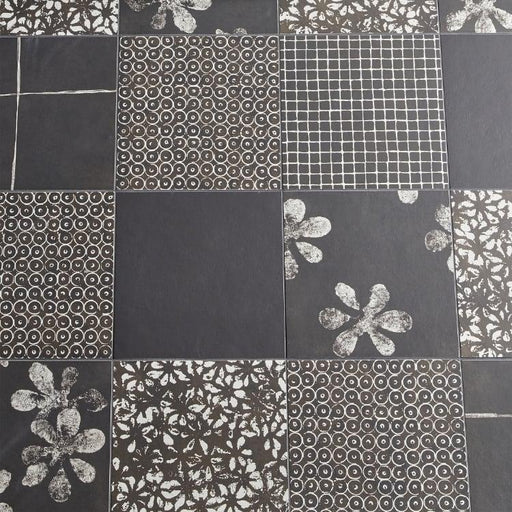 Chymia Mix 2 Black 12x12 Porcelain  Tile