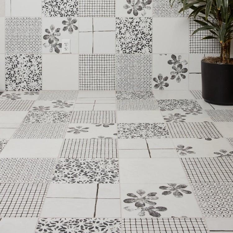 Chymia Mix 2 White 12x12 Porcelain  Tile