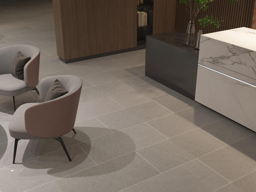 Cinderella Gray Limestone Tile 18x36 Brushed