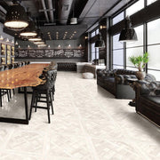 Cinematic Romantic White Matte 24x24 Porcelain  Tile
