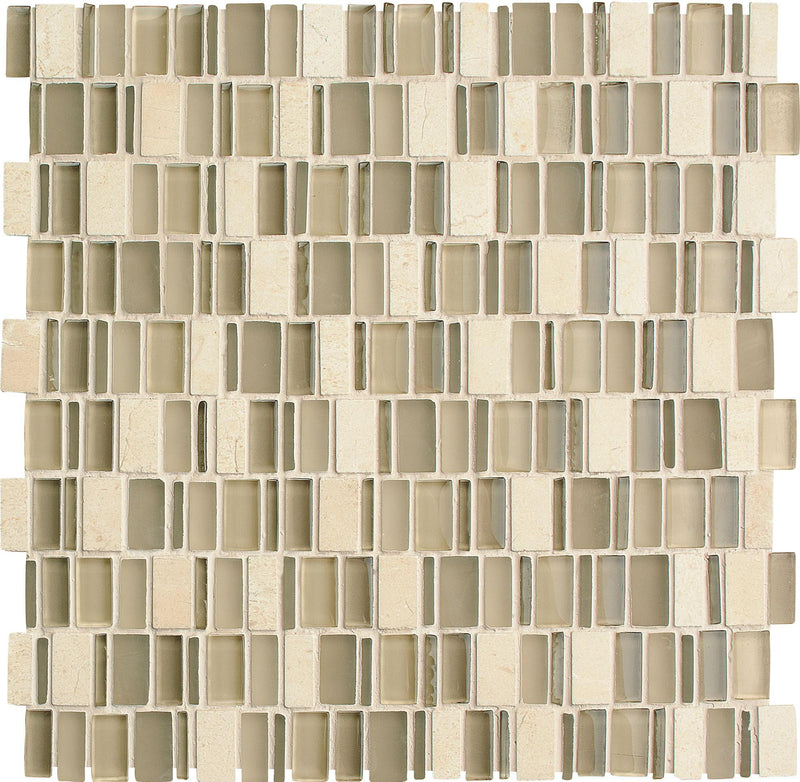 Clio Mosaics Nox 1x1 Random Matte, Glossy Mixed  Mosaic