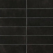 Cloé Black Glossy 2-1/2x8 Ceramic  Tile