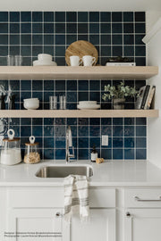 Cloé Blue Glossy 5x5 Ceramic  Tile