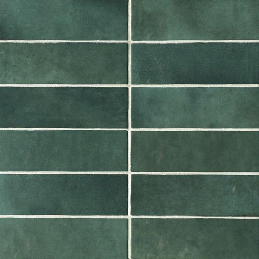 Cloé Green Glossy 2-1/2x8 Ceramic  Tile