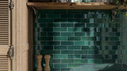 Cloé Green Glossy 2-1/2x8 Ceramic  Tile
