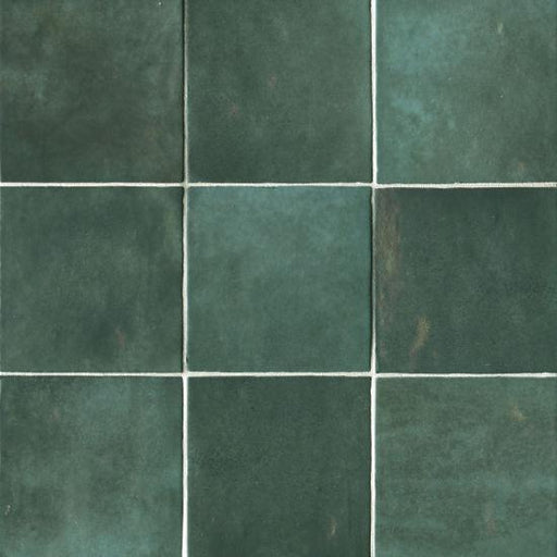 Cloé Green Glossy 5x5 Ceramic  Tile