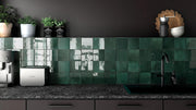 Cloé Green Glossy 5x5 Ceramic  Tile