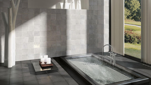 Cloé Grey Glossy 5x5 Ceramic  Tile