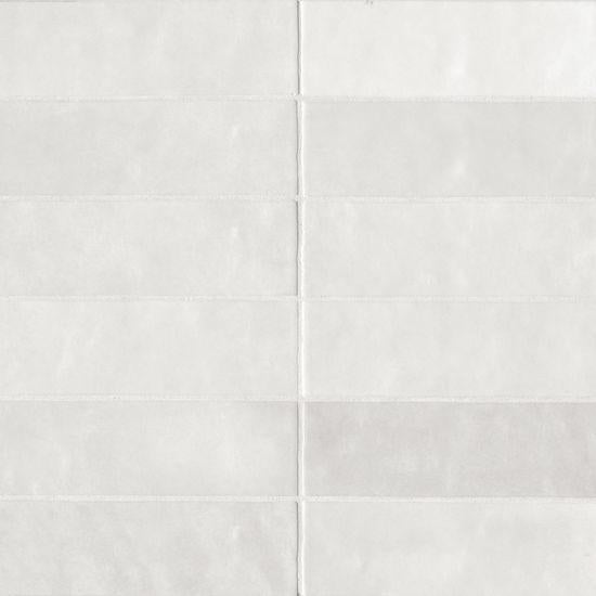 Cloé White Glossy 2-1/2x8 Ceramic  Tile