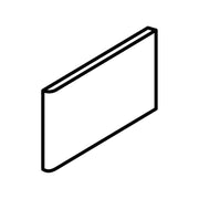 Color Dark Gray Glossy 3x6 Ceramic Surface Bullnose