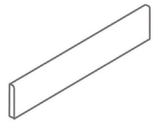 Color Tender Gray Glossy 3x12 Ceramic Surface Bullnose