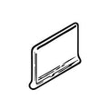Color Tender Gray Glossy 4-1/4x6 Ceramic Cove Base Corner Left