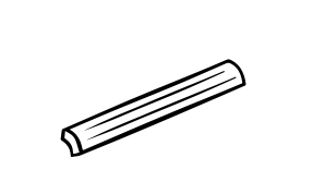 Color White Ice Glossy 1/2x6 Ceramic Pencil Liner