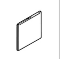 Color White Ice Glossy 3x9.5 Ceramic Surface Bullnose